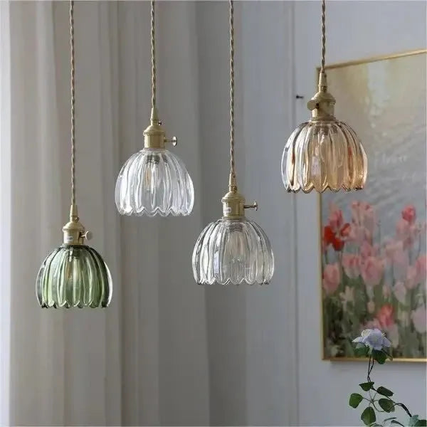 Piero Elegante Glazen Bloem Hanglamp