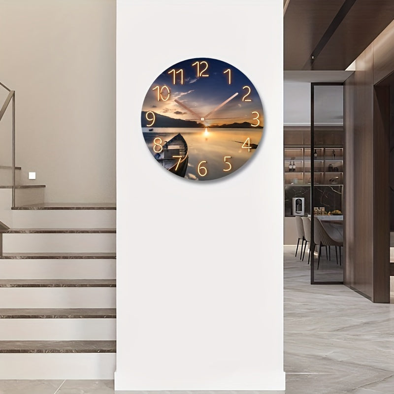 Glazen Wandklok Stil Mechanisme - Frankfurt