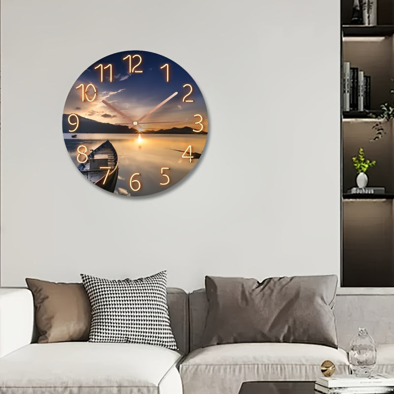 Glazen Wandklok Stil Mechanisme - Frankfurt