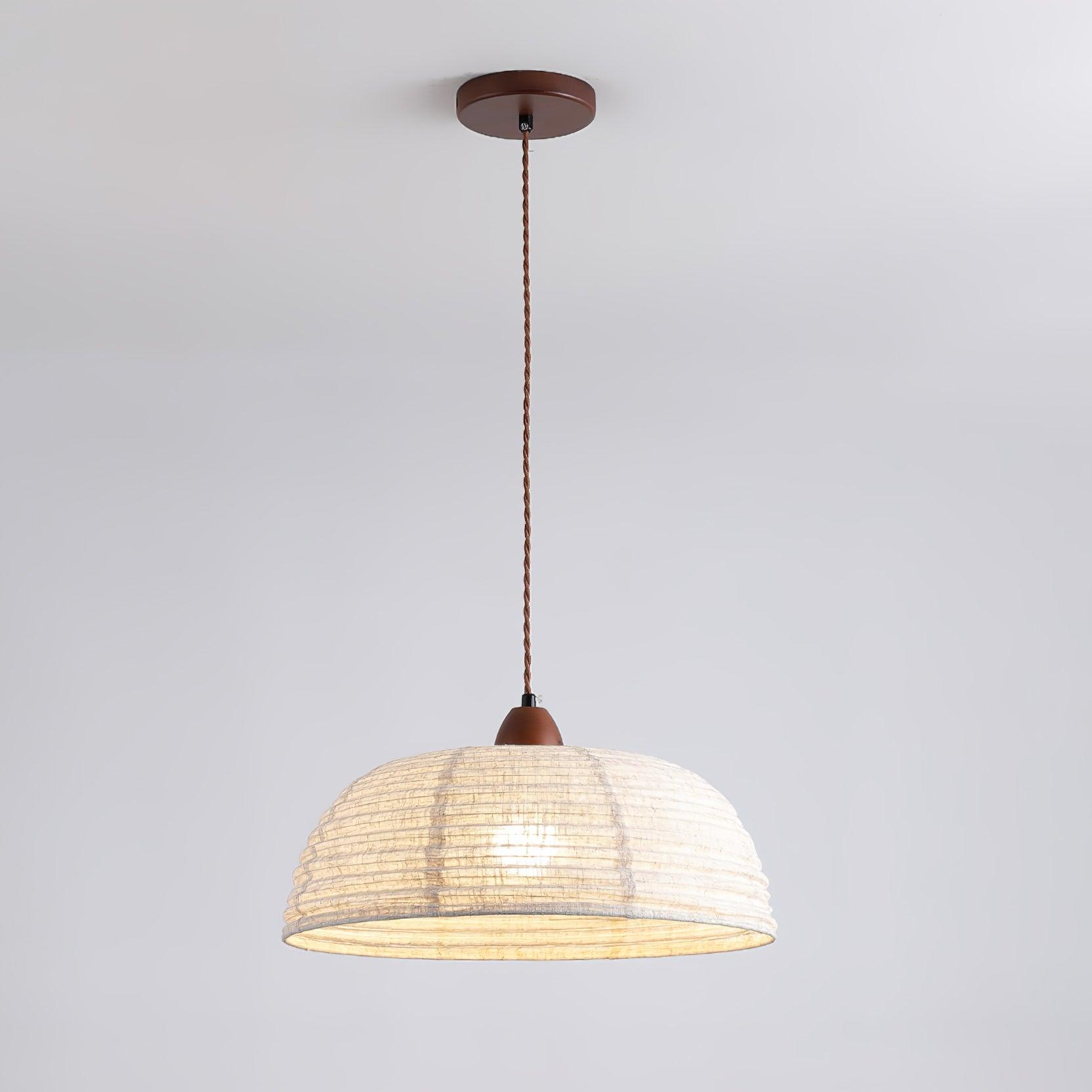 Houten Hanglamp Verstelbaar LED - Janna Stof Lamp