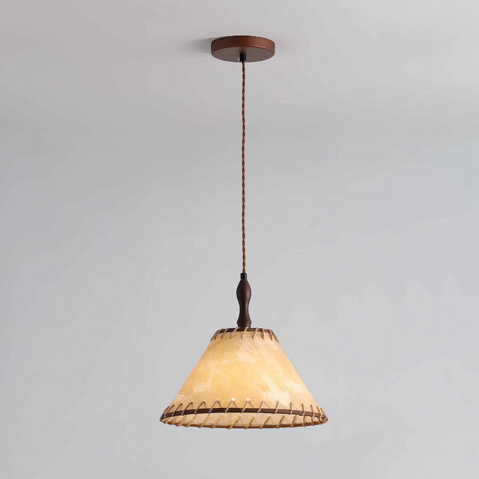 Houten Hanglamp Verstelbaar LED - Janna Stof Lamp