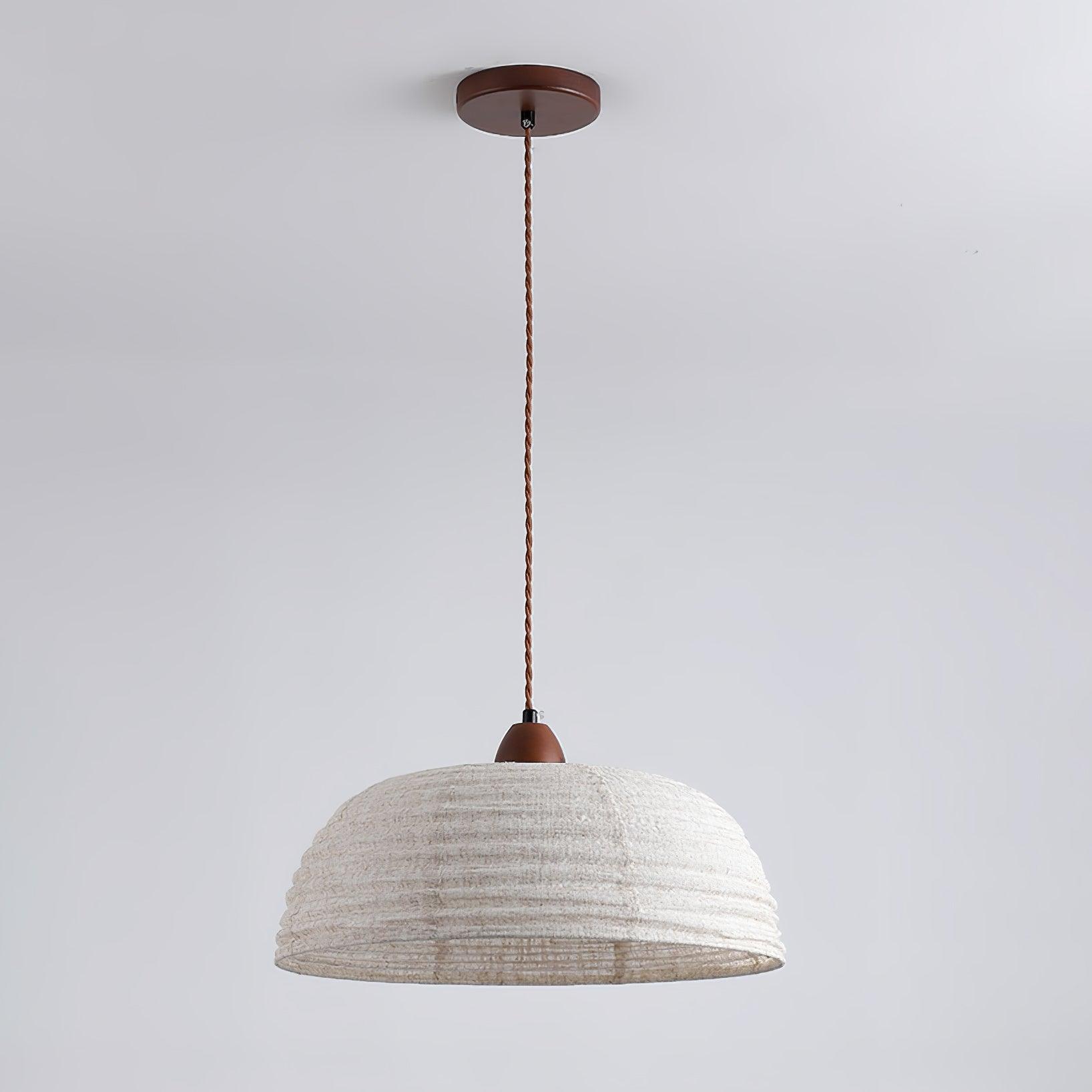 Houten Hanglamp Verstelbaar LED - Janna Stof Lamp