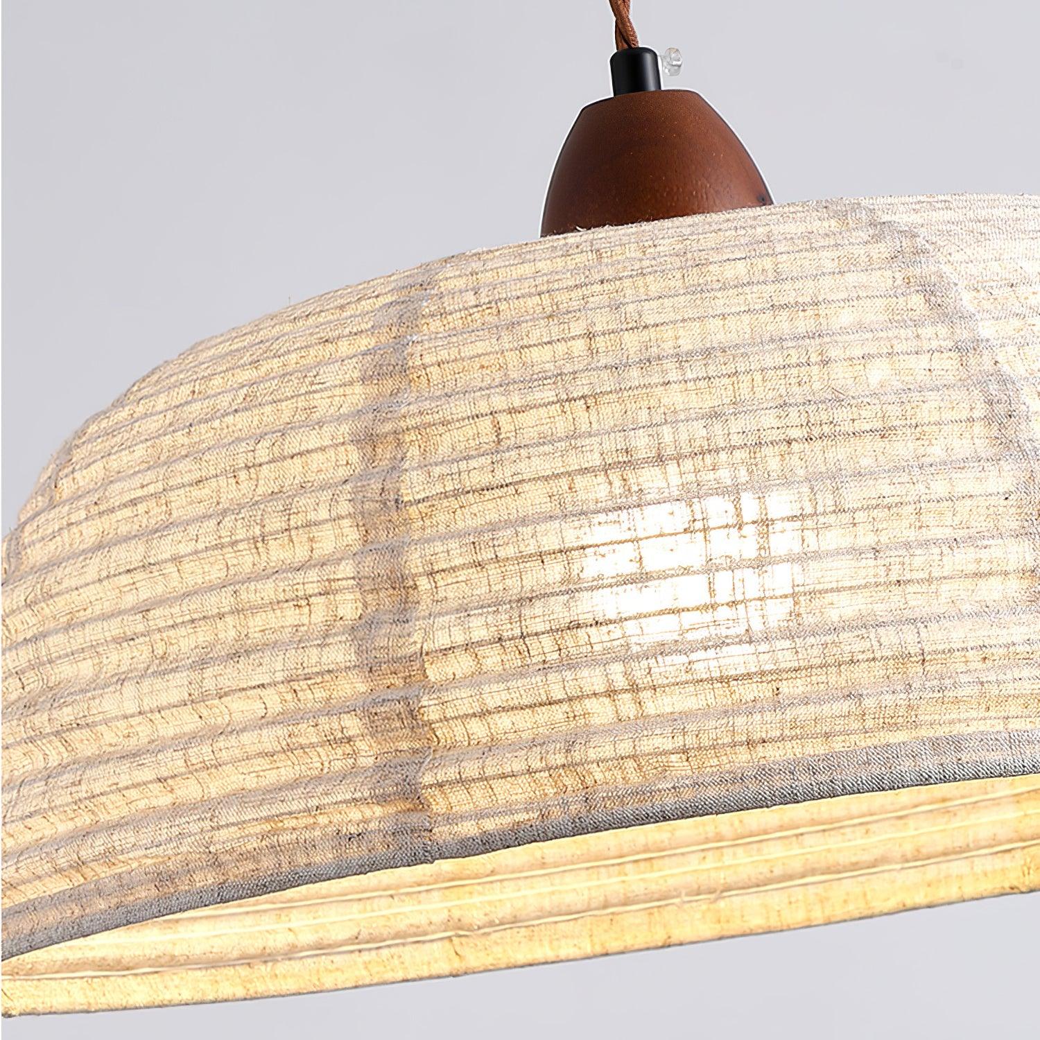 Houten Hanglamp Verstelbaar LED - Janna Stof Lamp