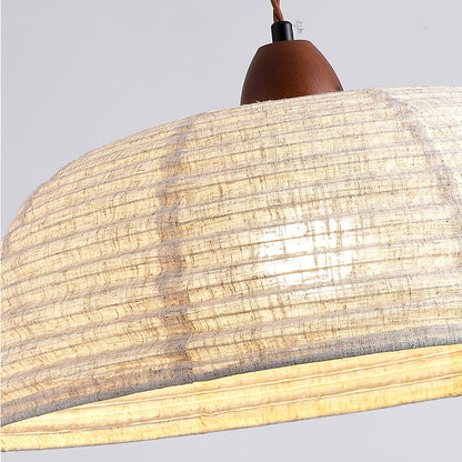 Houten Hanglamp Verstelbaar LED - Janna Stof Lamp