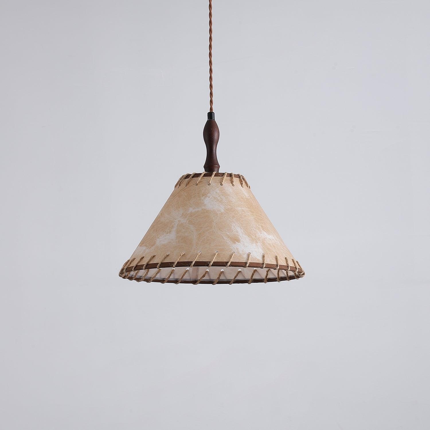 Houten Hanglamp Verstelbaar LED - Janna Stof Lamp