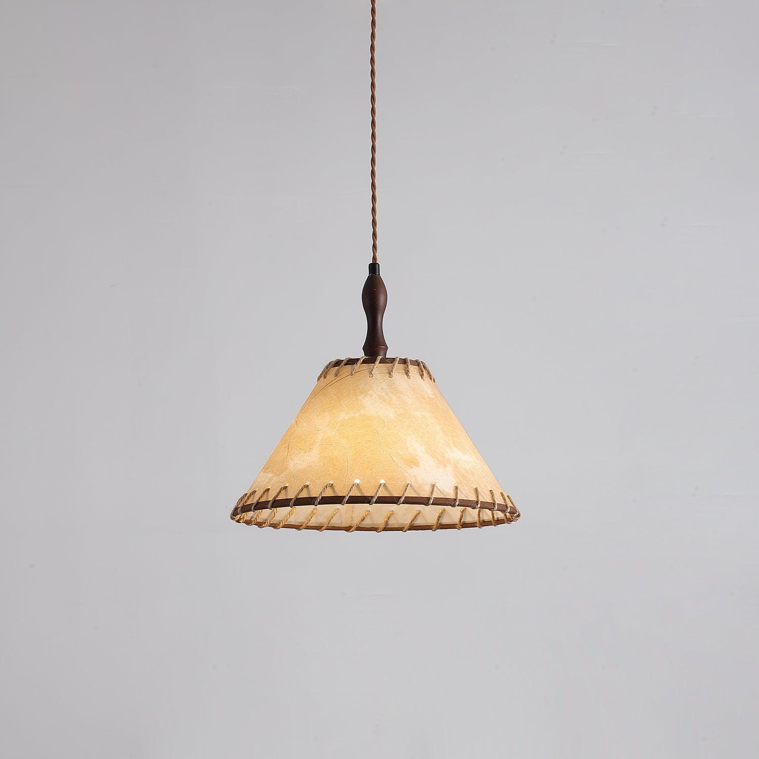 Houten Hanglamp Verstelbaar LED - Janna Stof Lamp