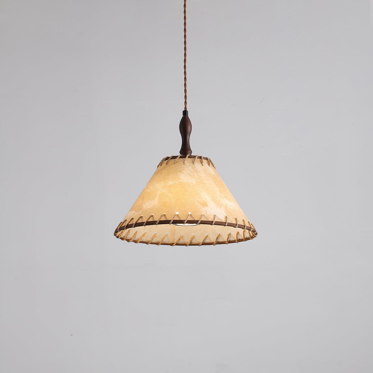 Houten Hanglamp Verstelbaar LED - Janna Stof Lamp