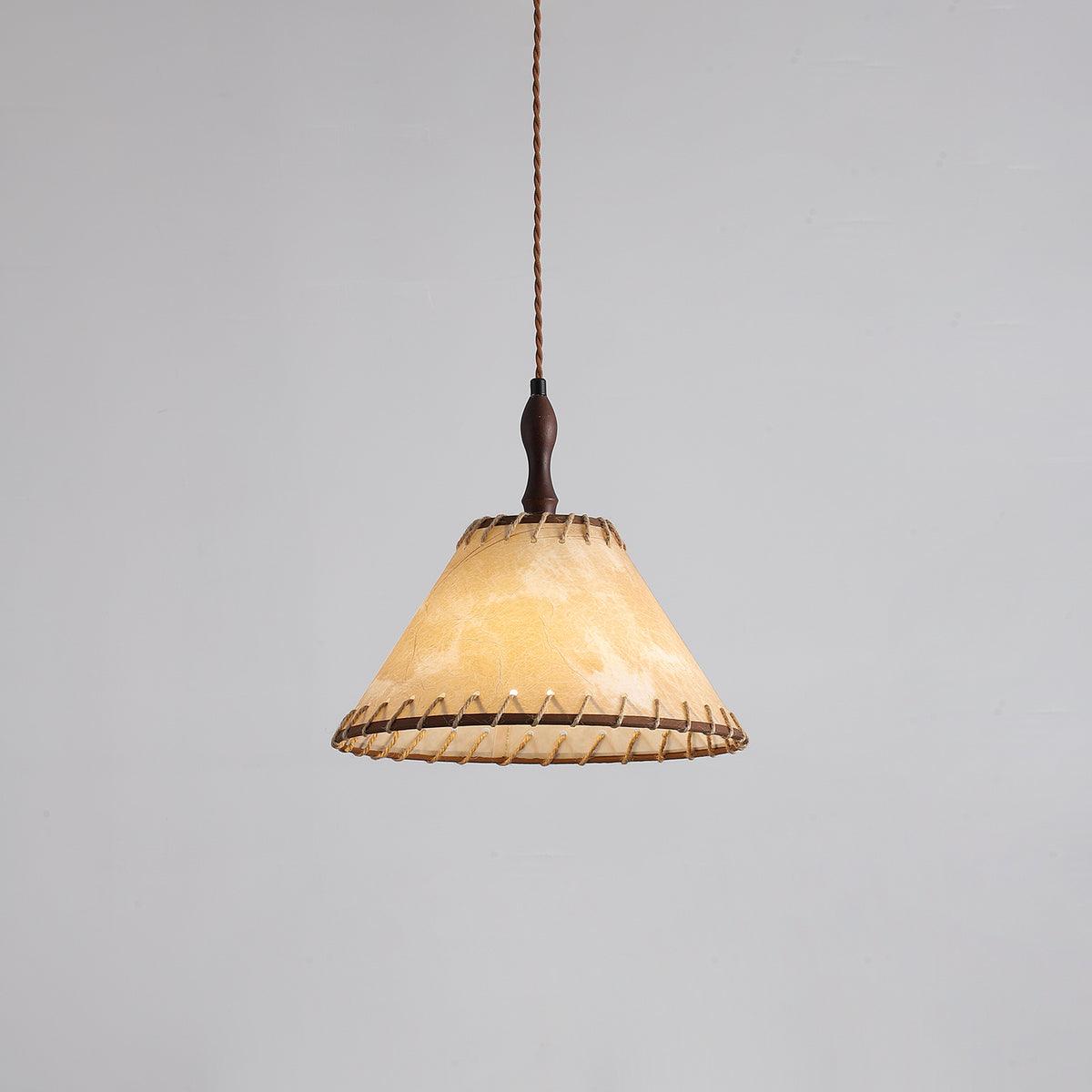 Houten Hanglamp Verstelbaar LED - Janna Stof Lamp
