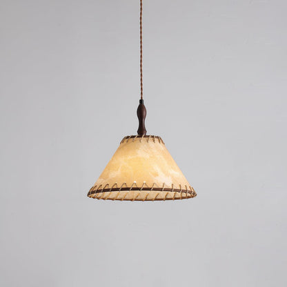 Houten Hanglamp Verstelbaar LED - Janna Stof Lamp