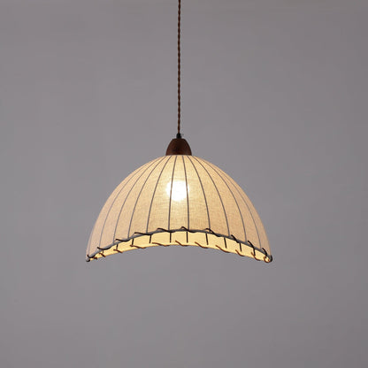 Houten Hanglamp Verstelbaar LED - Janna Stof Lamp