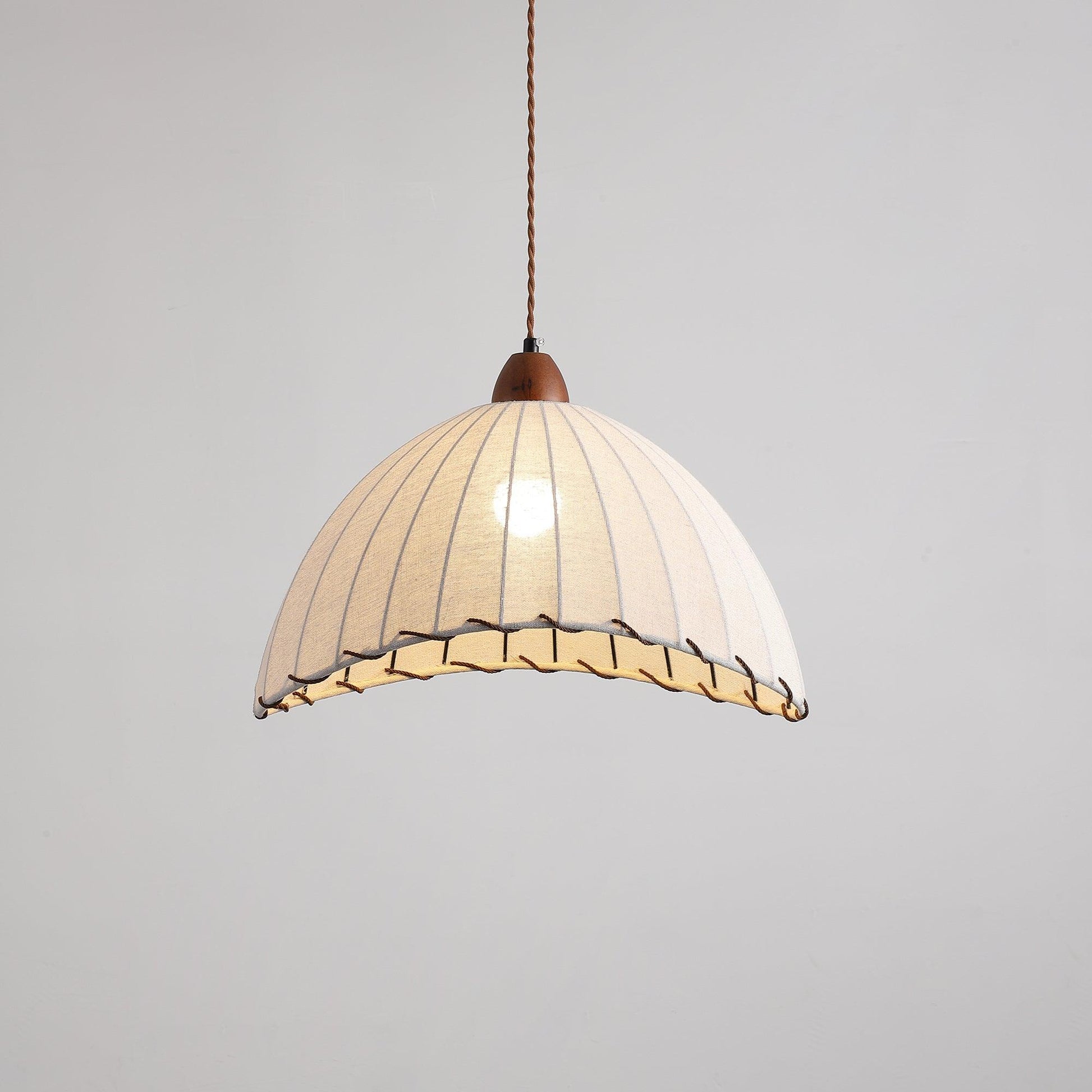 Houten Hanglamp Verstelbaar LED - Janna Stof Lamp