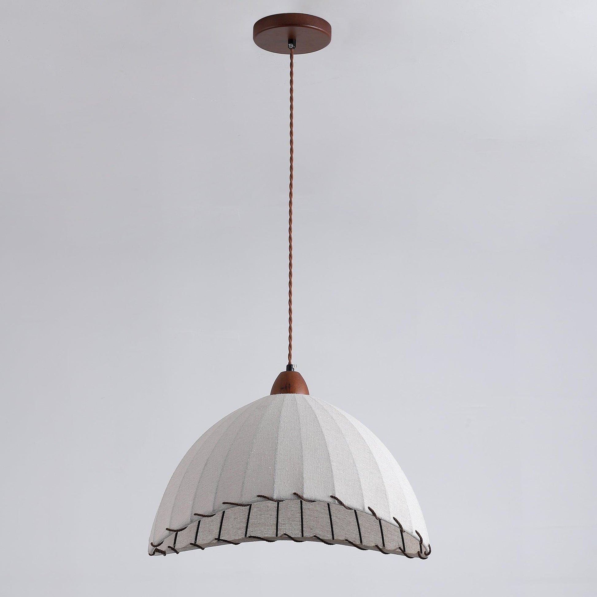 Houten Hanglamp Verstelbaar LED - Janna Stof Lamp