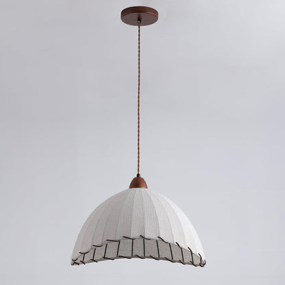 Houten Hanglamp Verstelbaar LED - Janna Stof Lamp