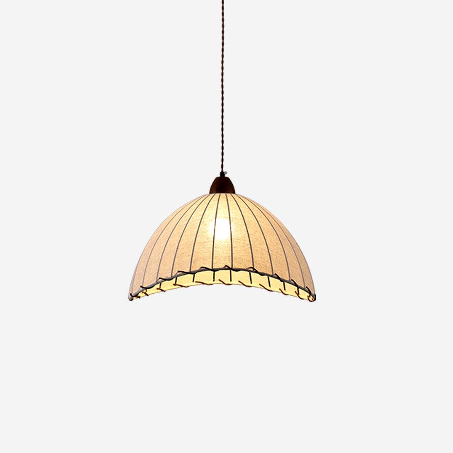 Houten Hanglamp Verstelbaar LED - Janna Stof Lamp