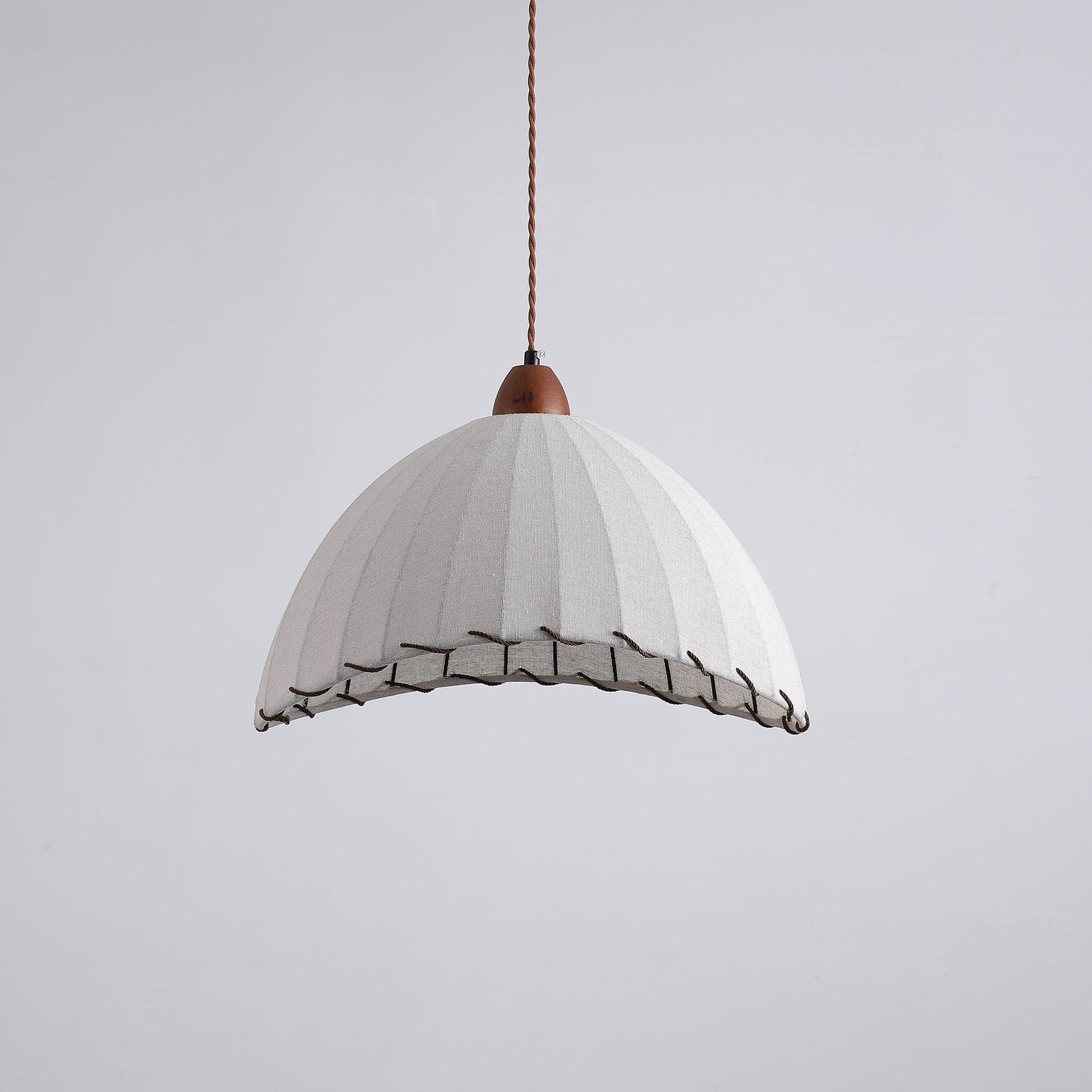 Houten Hanglamp Verstelbaar LED - Janna Stof Lamp