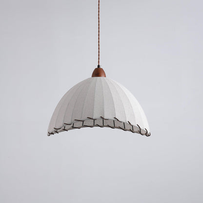 Houten Hanglamp Verstelbaar LED - Janna Stof Lamp