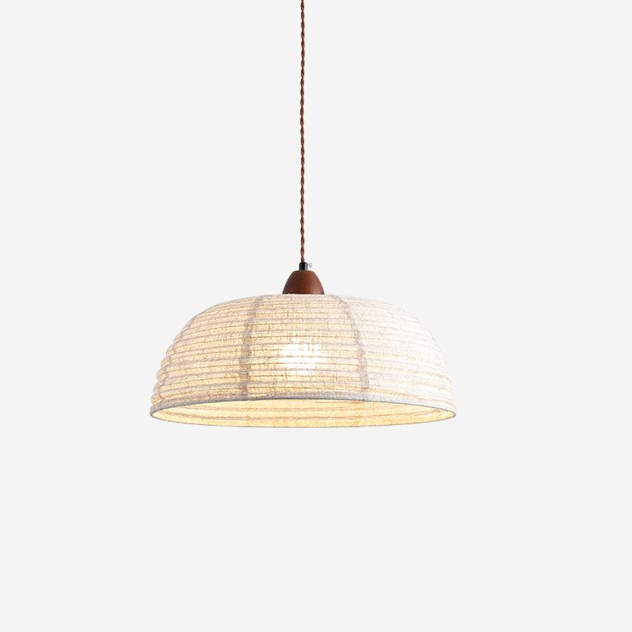 Houten Hanglamp Verstelbaar LED - Janna Stof Lamp