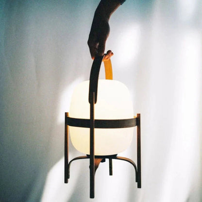 Houten Tafellamp met Opaal Glas - Albert Gezellige Lamp