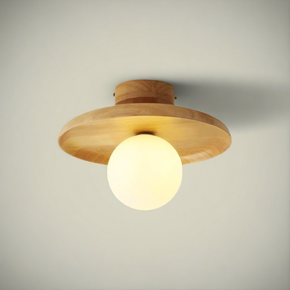 Japanse Plafondlamp Hout en IJzer - Océane