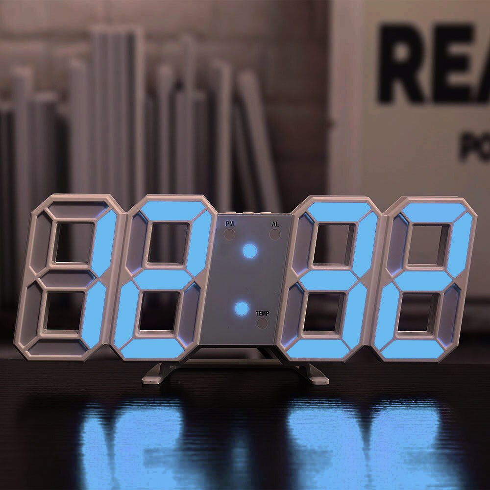 LED Wandklok met Alarm - Moderne Rock 'n' Roll Klok