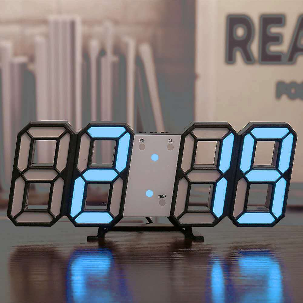 LED Wandklok met Alarm - Moderne Rock 'n' Roll Klok