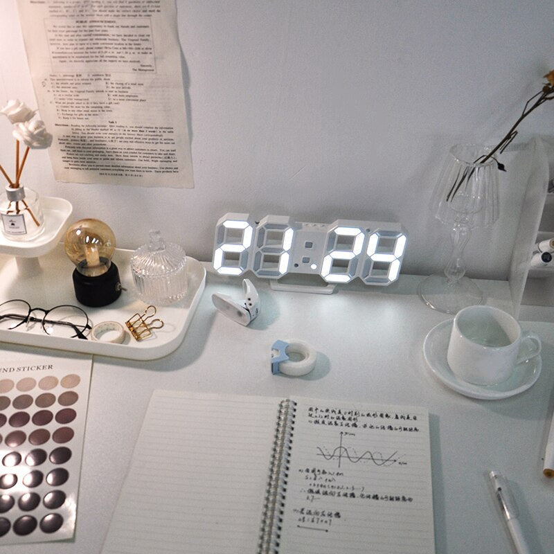 LED Wandklok met Alarm - Moderne Rock 'n' Roll Klok
