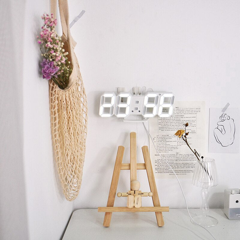 LED Wandklok met Alarm - Moderne Rock 'n' Roll Klok