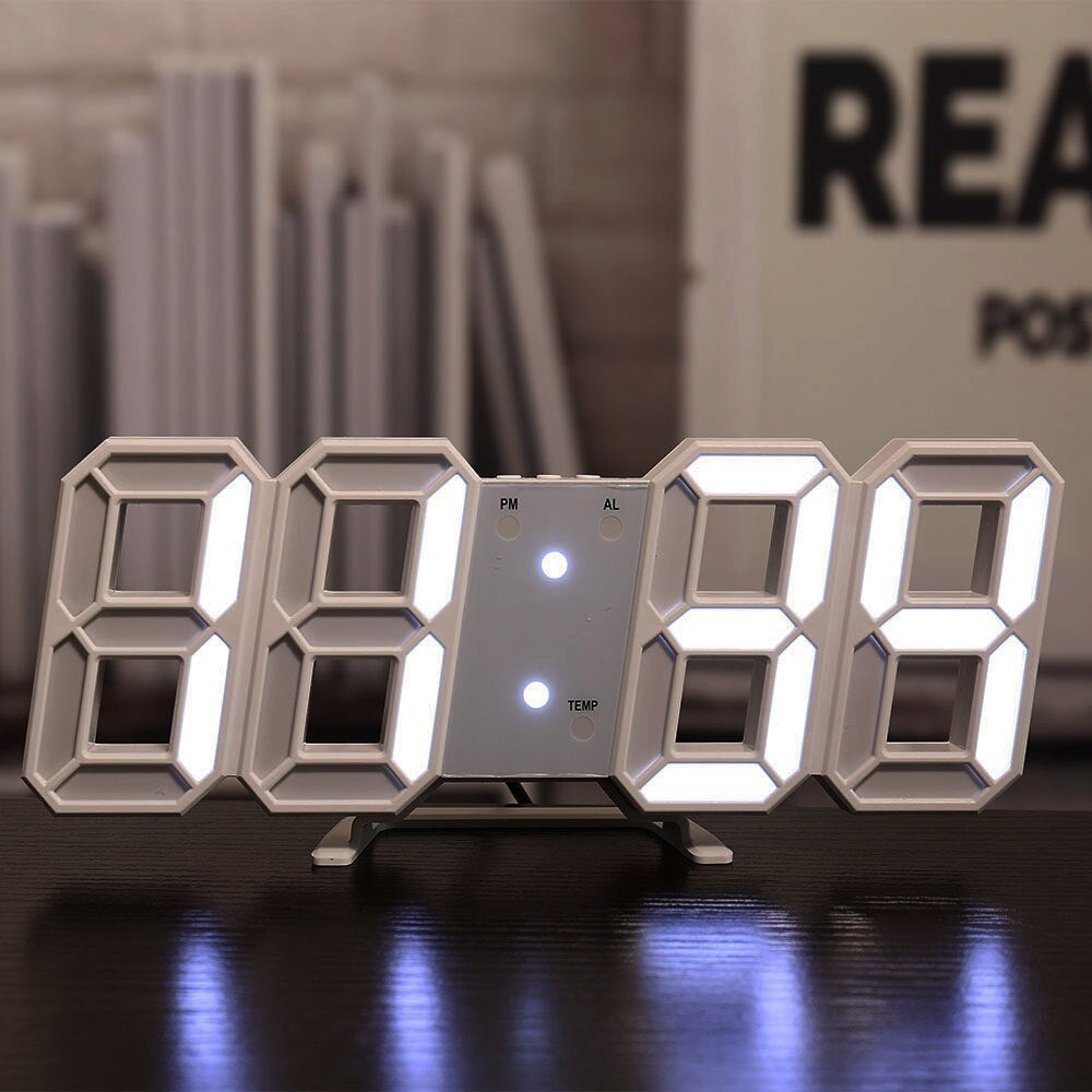 LED Wandklok met Alarm - Moderne Rock 'n' Roll Klok
