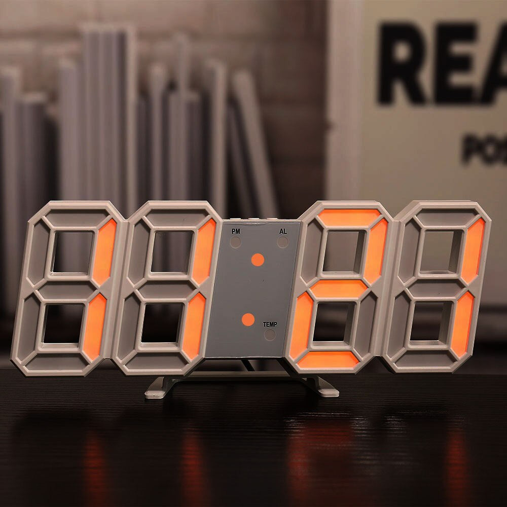 LED Wandklok met Alarm - Moderne Rock 'n' Roll Klok