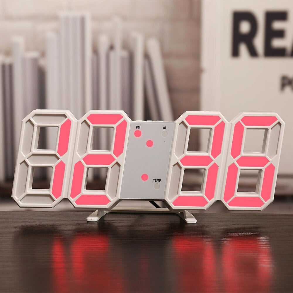 LED Wandklok met Alarm - Moderne Rock 'n' Roll Klok