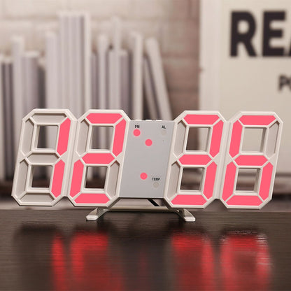LED Wandklok met Alarm - Moderne Rock 'n' Roll Klok