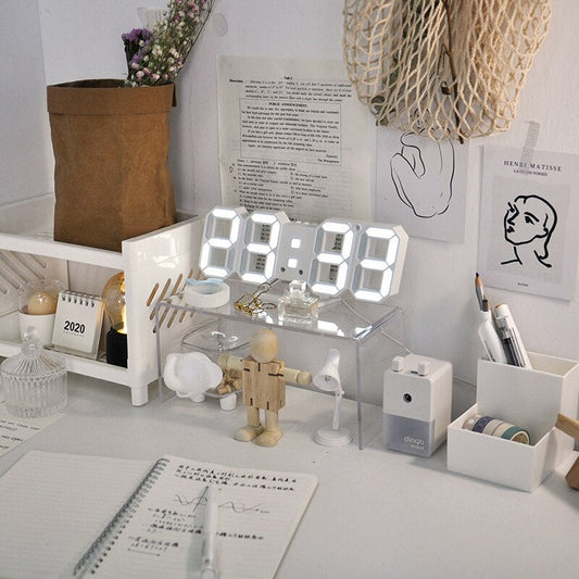LED Wandklok met Alarm - Moderne Rock 'n' Roll Klok