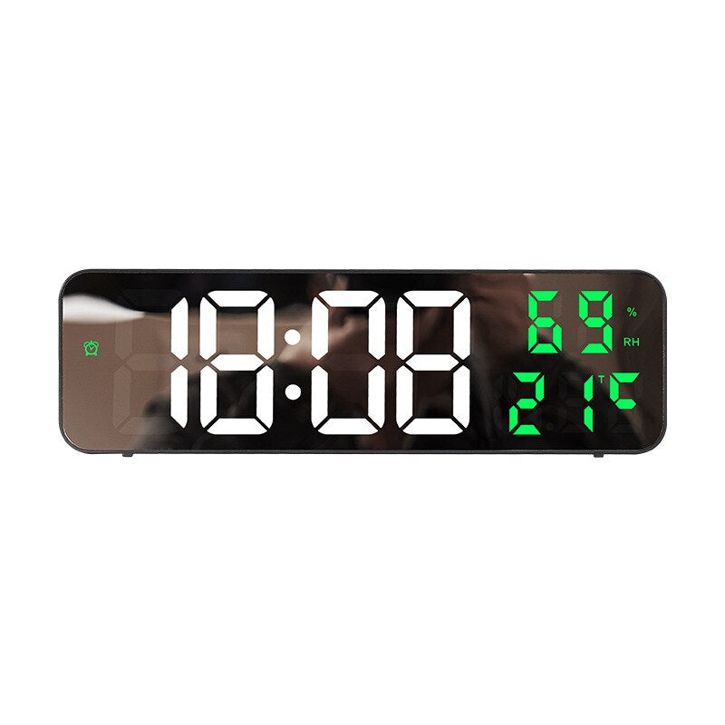 LED Wandklok met Temperatuurweergave - Saffron Klok