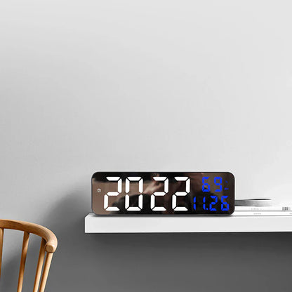 LED Wandklok met Temperatuurweergave - Saffron Klok