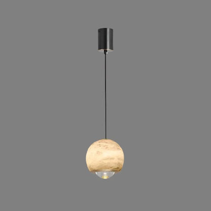 Marmeren Hanglamp met Albasten Bol - Jodie Verlichting