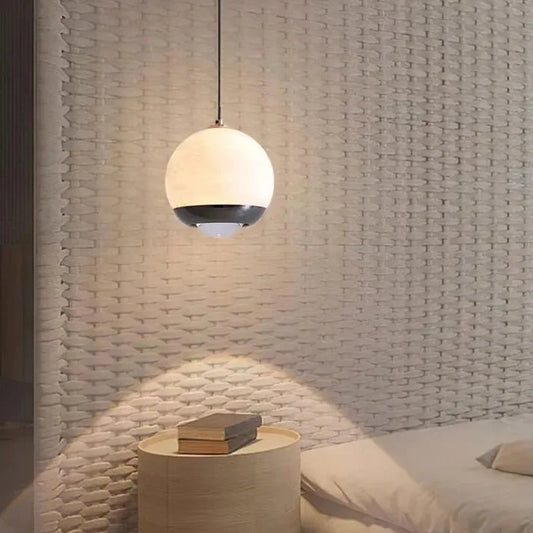 Marmeren Hanglamp met Albasten Bol - Jodie Verlichting