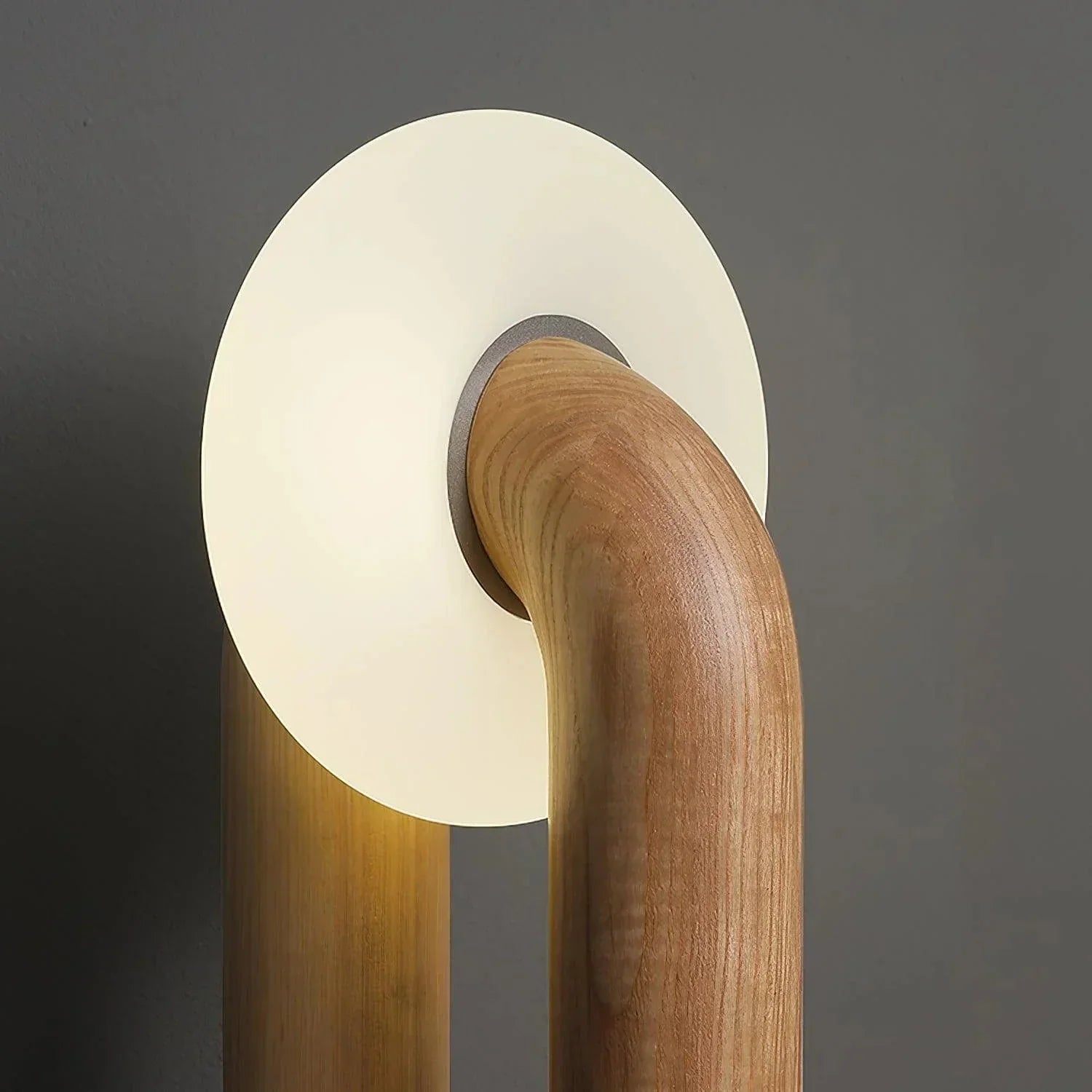 Moderne Booglamp Houten Basis - Verlichting Amedeo