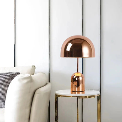 Moderne LED Tafellamp met Amber Verlichting - Paddestoel