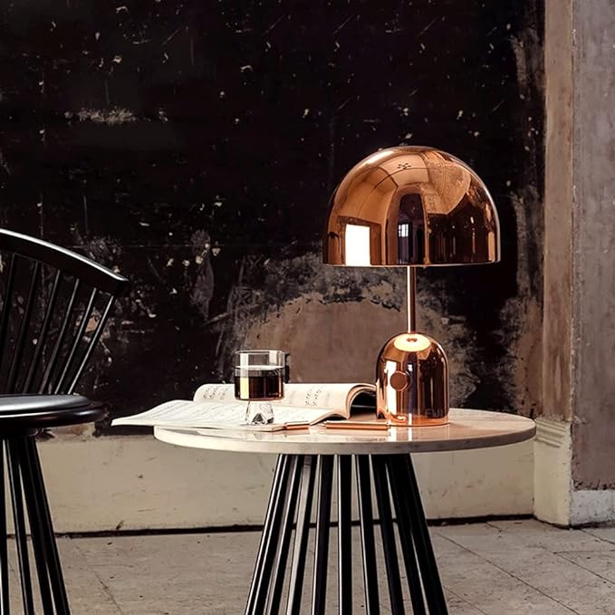 Moderne LED Tafellamp met Amber Verlichting - Paddestoel