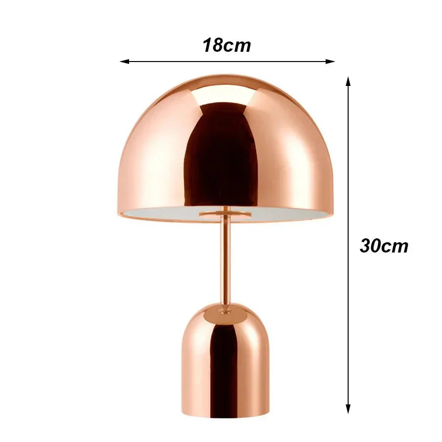Moderne LED Tafellamp met Amber Verlichting - Paddestoel
