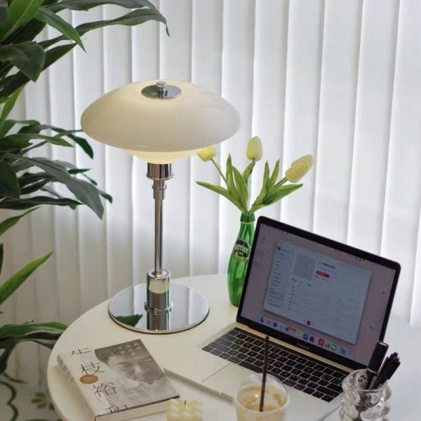 Moderne Tafellamp met Opaalglas - Elegante Verlichting