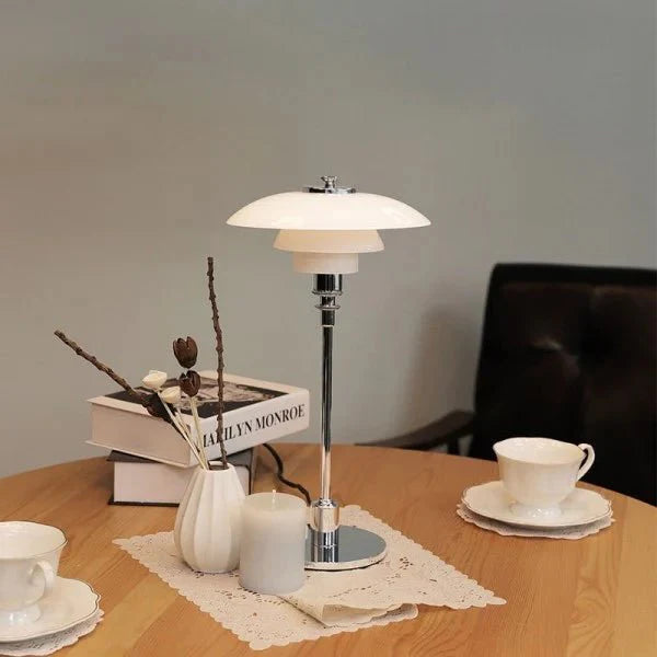 Moderne Tafellamp met Opaalglas - Elegante Verlichting