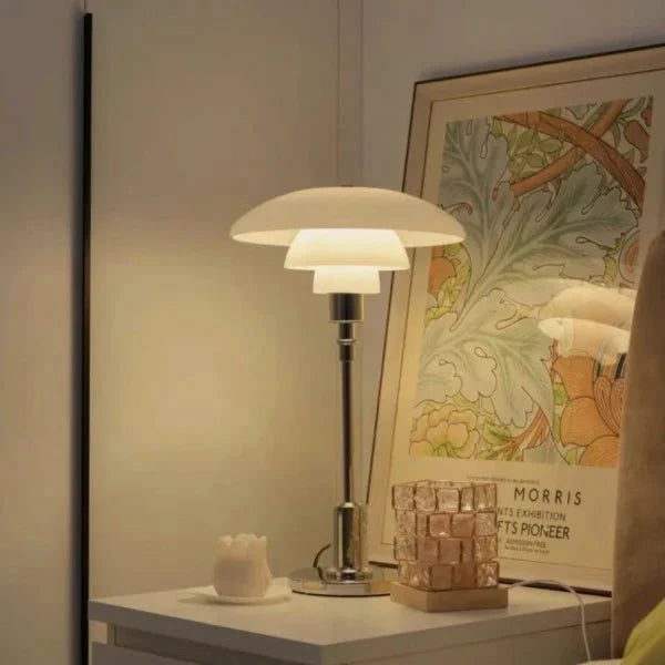 Moderne Tafellamp met Opaalglas - Elegante Verlichting