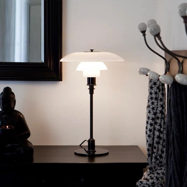 Moderne Tafellamp met Opaalglas - Elegante Verlichting