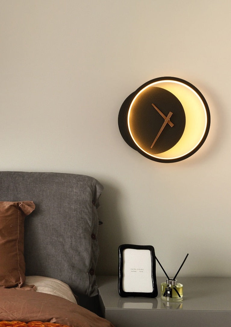 Moderne Wandlamp met Klok - Elegante Verlichting