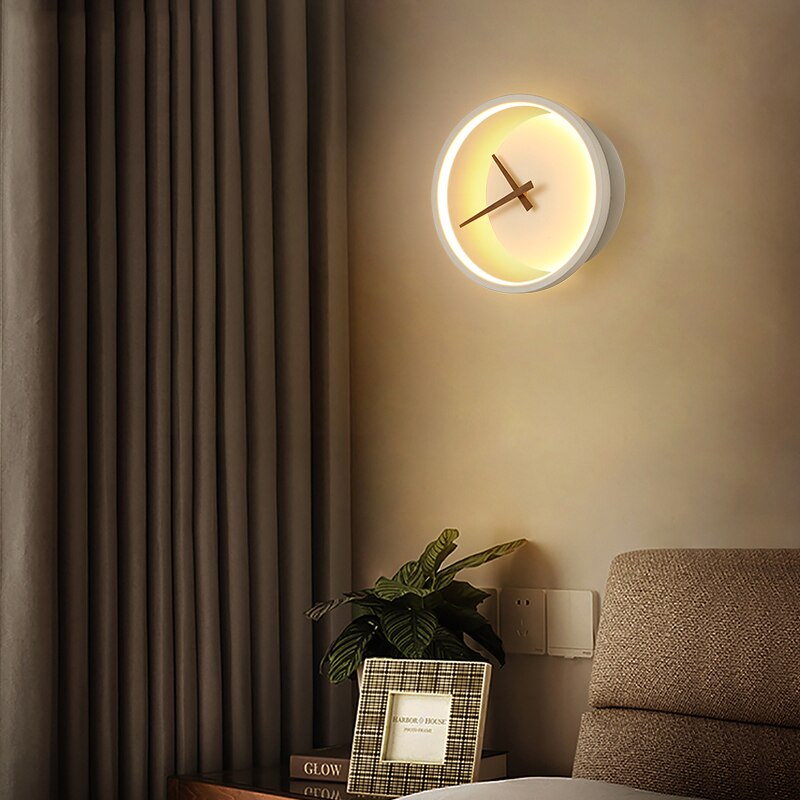 Moderne Wandlamp met Klok - Elegante Verlichting