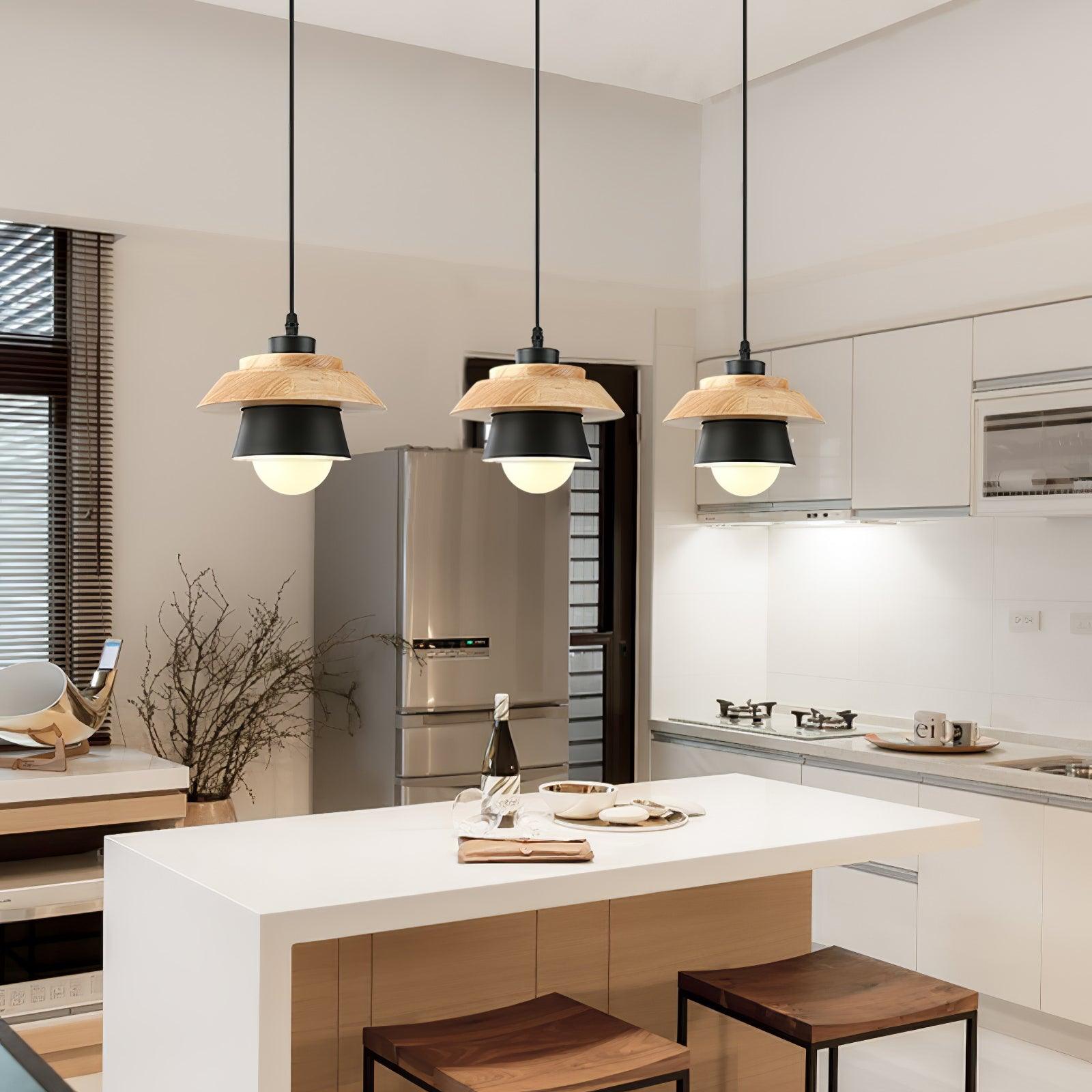 Natuurlijke Houten Hanglamp E27 Fitting - Jan Verlichting
