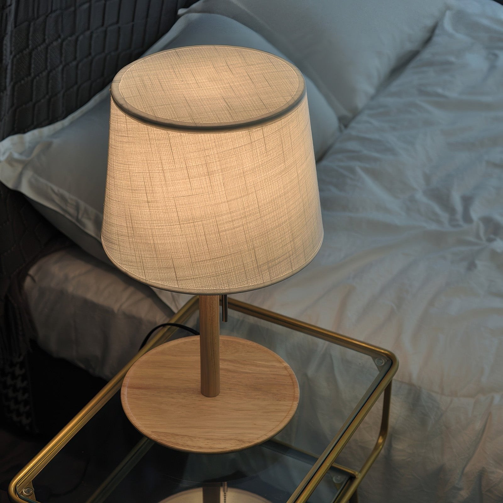 Natuurlijke Houten Stijl Lamp met LED - Cintia Verlichting