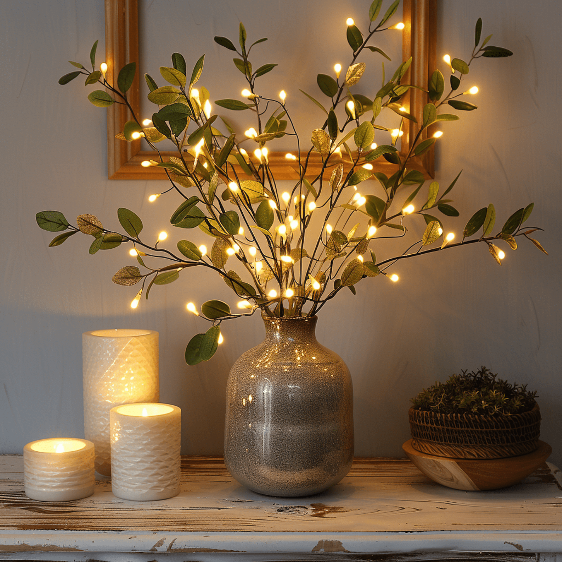 Olijftak LED Verlichting 120 LED's - Alba Sfeerlamp 70 cm