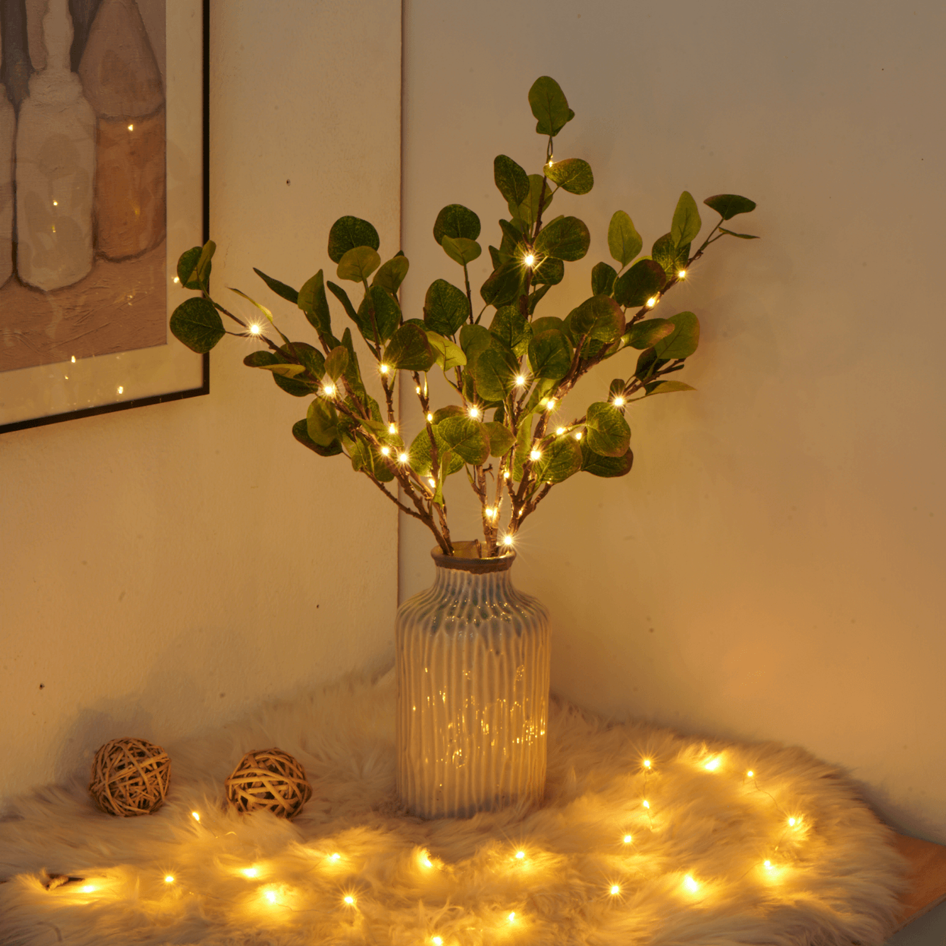 Olijftak LED Verlichting 120 LED's - Alba Sfeerlamp 70 cm